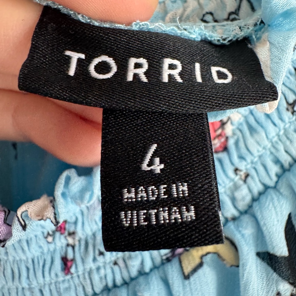 TORRID Mini Clipdot Blouson Sleeve Mock Neck Skater Dress Women’s Plus Size 4X - Picture 3 of 15